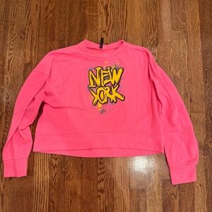Revelation Pink Graphic Kids Long Sleeve Size Large